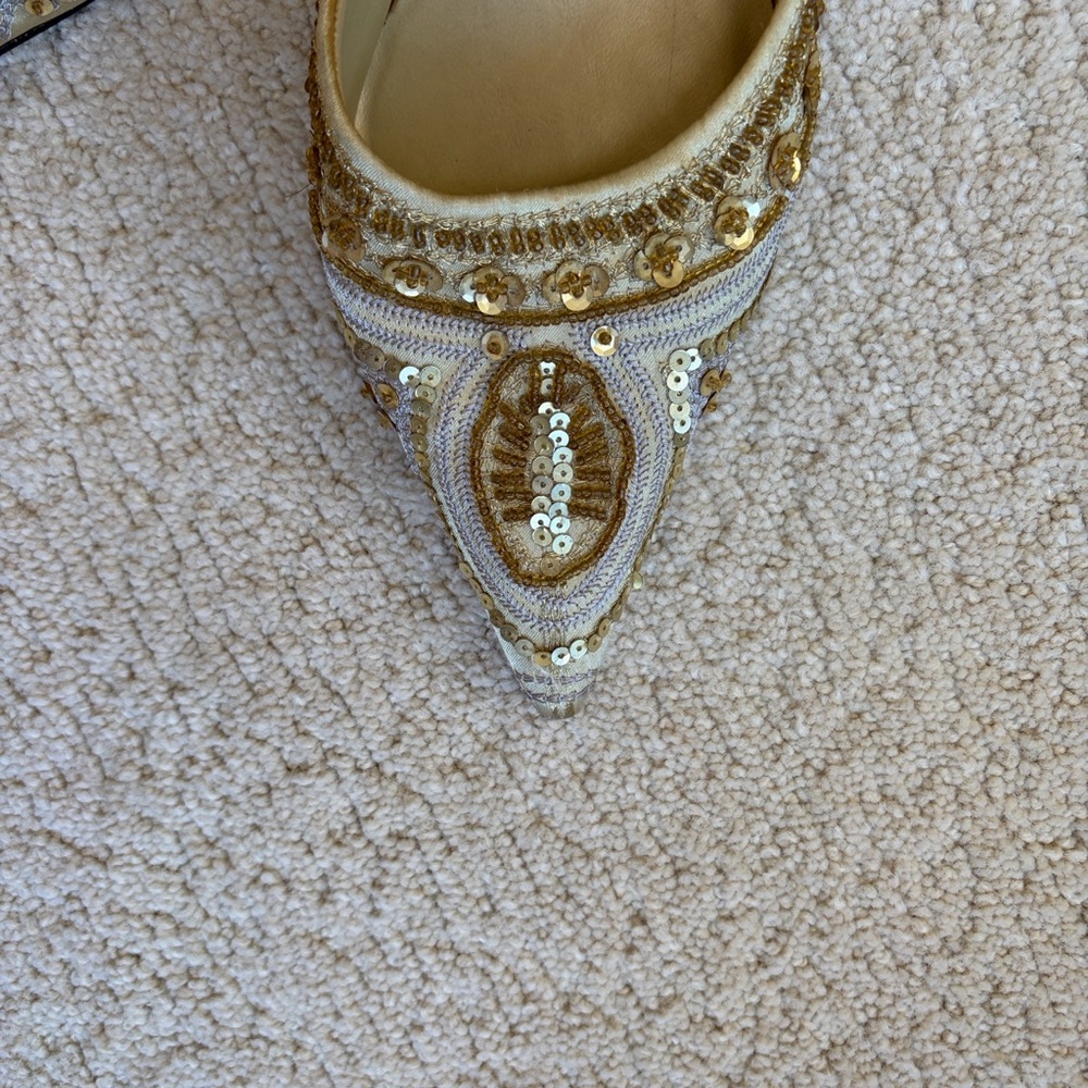 Gold Embellished Mules by Coup D'etat - Picture 3 of 3